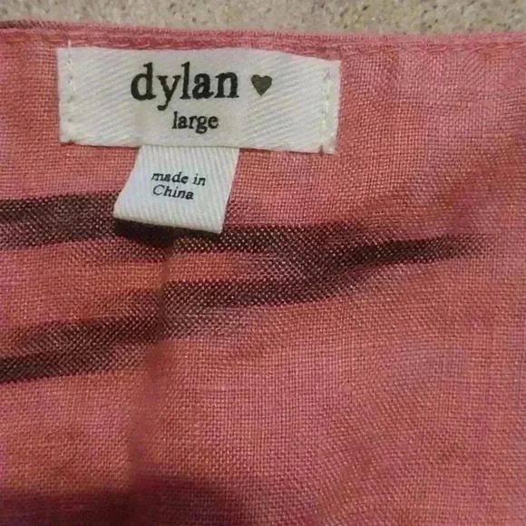 Dylan Women 100% Linen Sleeveless Top Size L - Picture 3 of 5